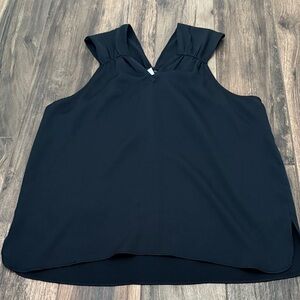 Ava & Aiden Black V-Neck Blouse tank top
